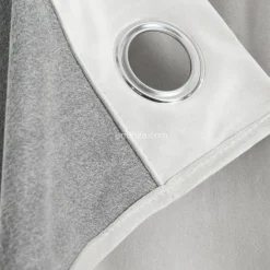 Rideau oeillets (140 X 260 cm) Velours Ivoire