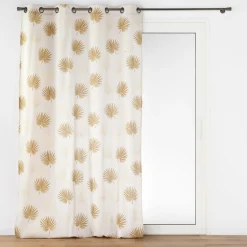 Rideau polycoton (140 x 240 cm) Lotus Jaune ocre