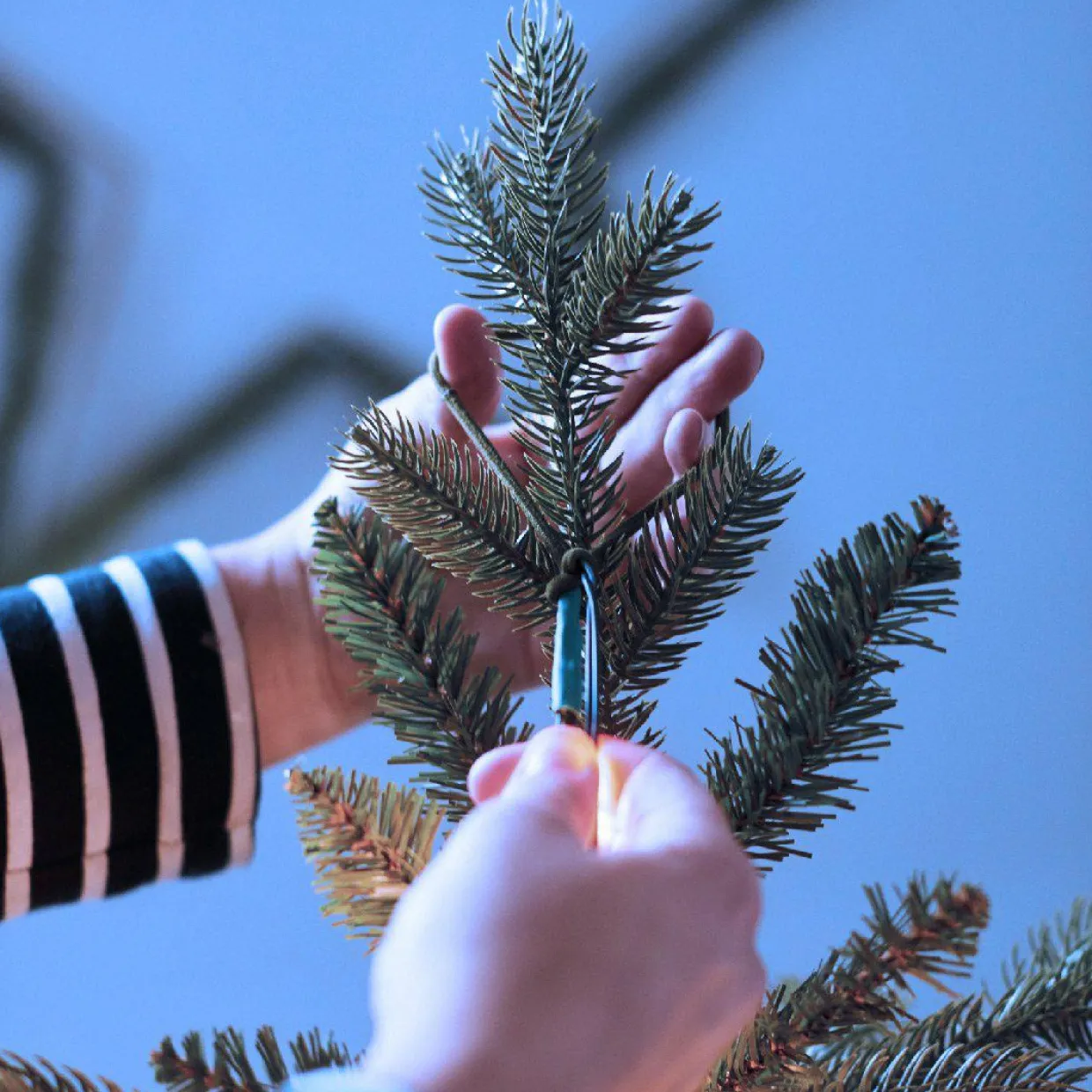 Rideau pour sapin H2,10 m 672 Micro LED Flashing light Blanc froid