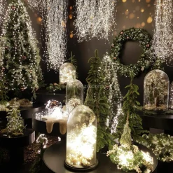 Rideau pour sapin H2,40 m 832 Micro LED Flashing light Blanc chaud