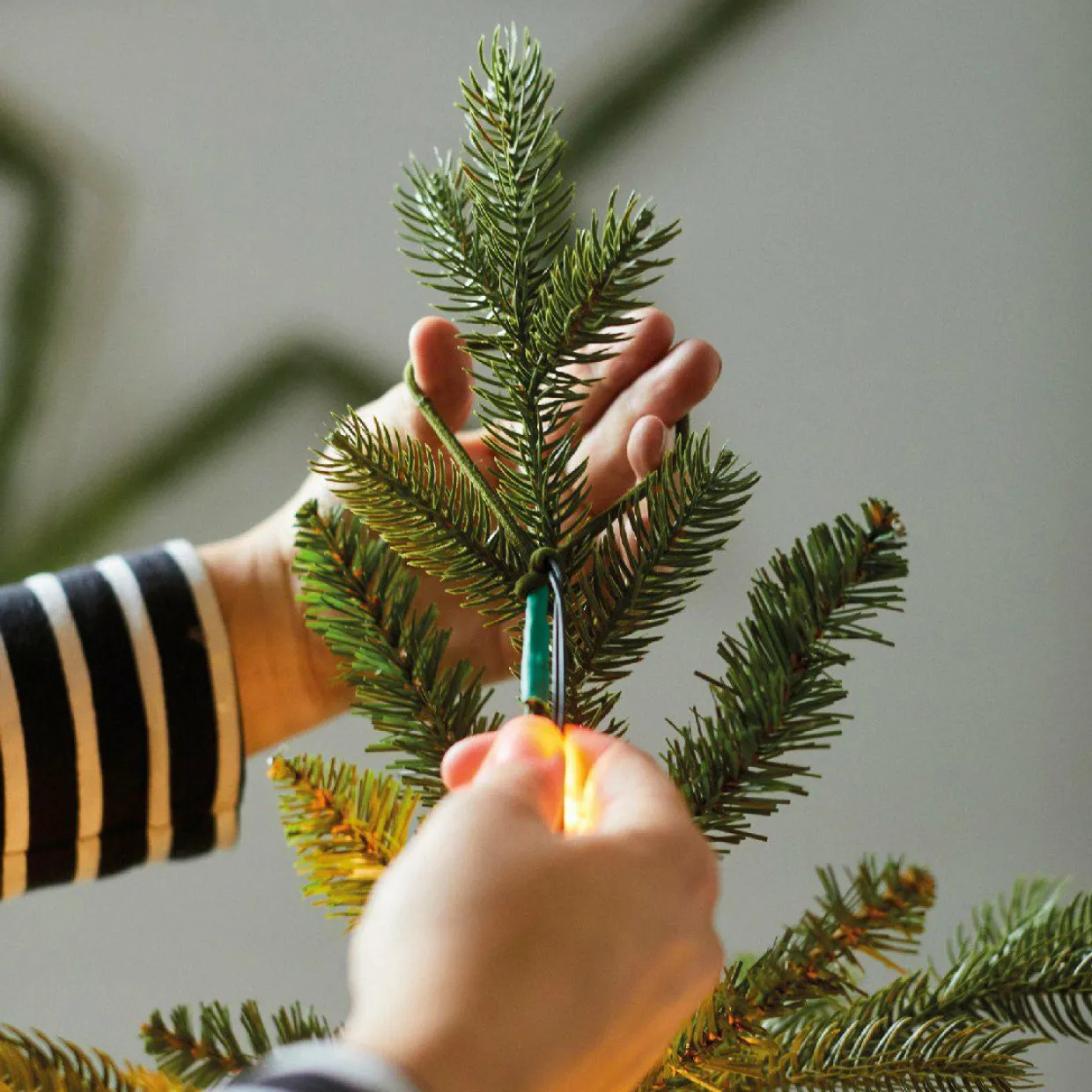 Rideau pour sapin H2,10 m 672 Micro LED Flashing light Blanc chaud