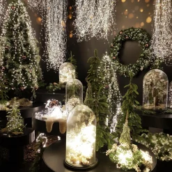 Rideau pour sapin H2,10 m 672 Micro LED Flashing light Blanc chaud