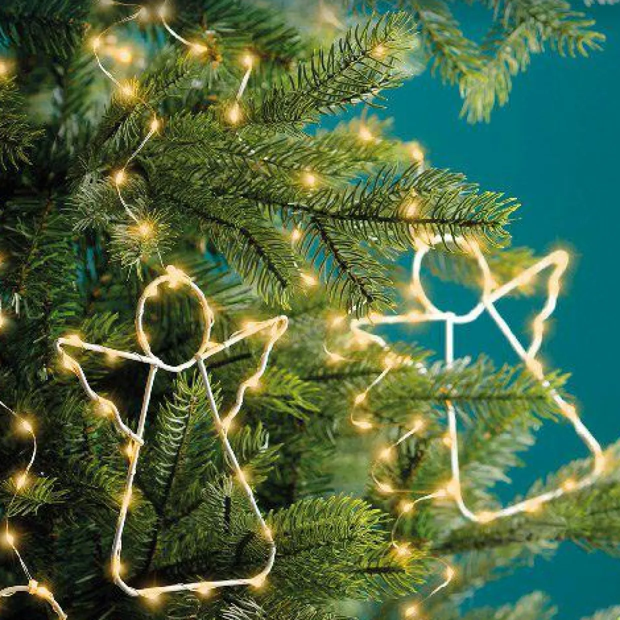 Rideau pour sapin Micro Led H1,80 m 534 LED Ange Blanc très chaud