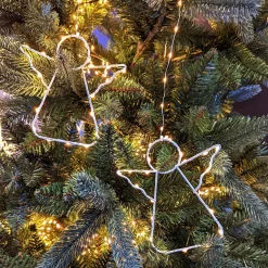 Rideau pour sapin Micro Led H2,10 m 762 LED Ange Blanc très chaud