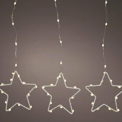 Rideau pour sapin Micro Led H1,80 m 459 LED Etoile Blanc chaud