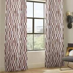 Rideau tissé (140 x 260 cm) Leyna Terracotta