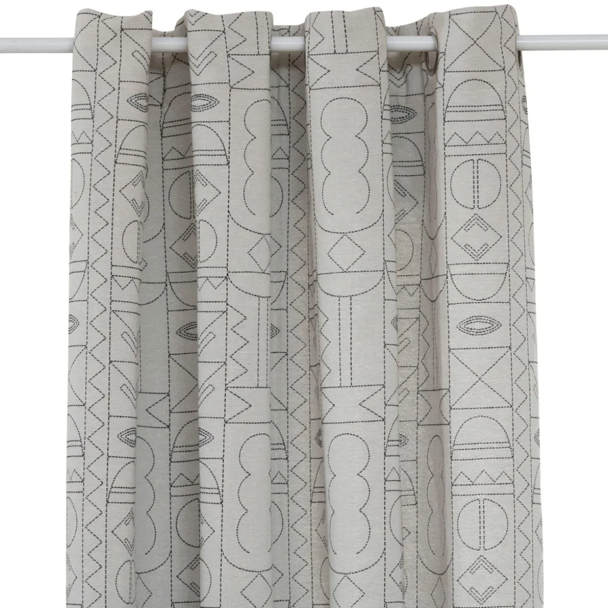 Rideau tissé (140 x 260 cm) Mala Noir