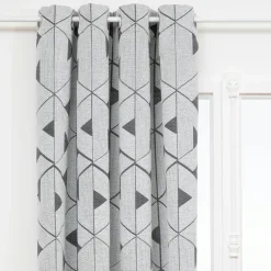 Rideau tissé (140 x 260 cm) Maloé Gris
