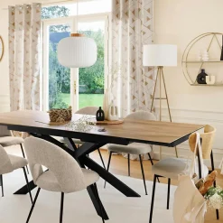 Rideau tissé (140 x 260 cm) Maloé Marron cannelle