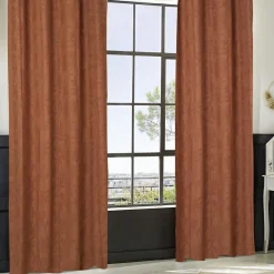 Rideau tissé (135 x 260 cm) Willow Terracotta