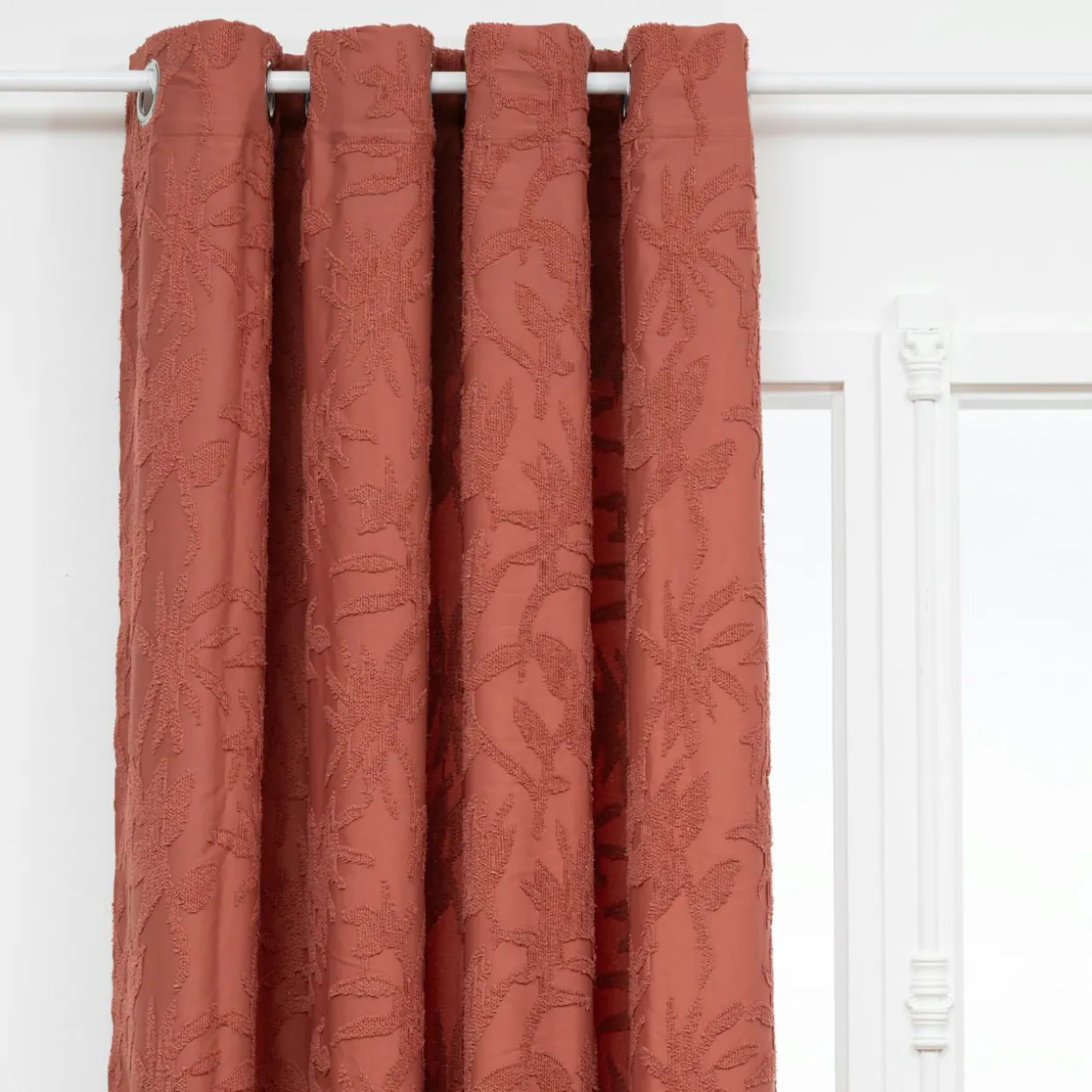 Rideau tissé (135 x 260 cm) Willow Terracotta