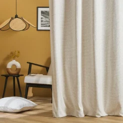 Rideau tissage jacquard (140 x 240 cm) Oscar Ivoire