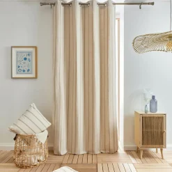 Rideau toile de coton (135 x 260 cm) Ocealys Beige