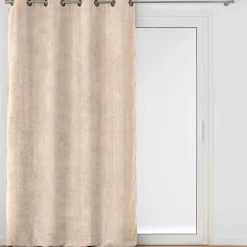 Rideau velours chenille (140 x 260 cm) Leo Ecru