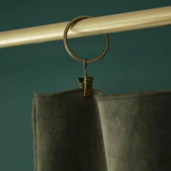Rideau velours de coton ajustable (140 x max 270 cm) Victor Vert thym