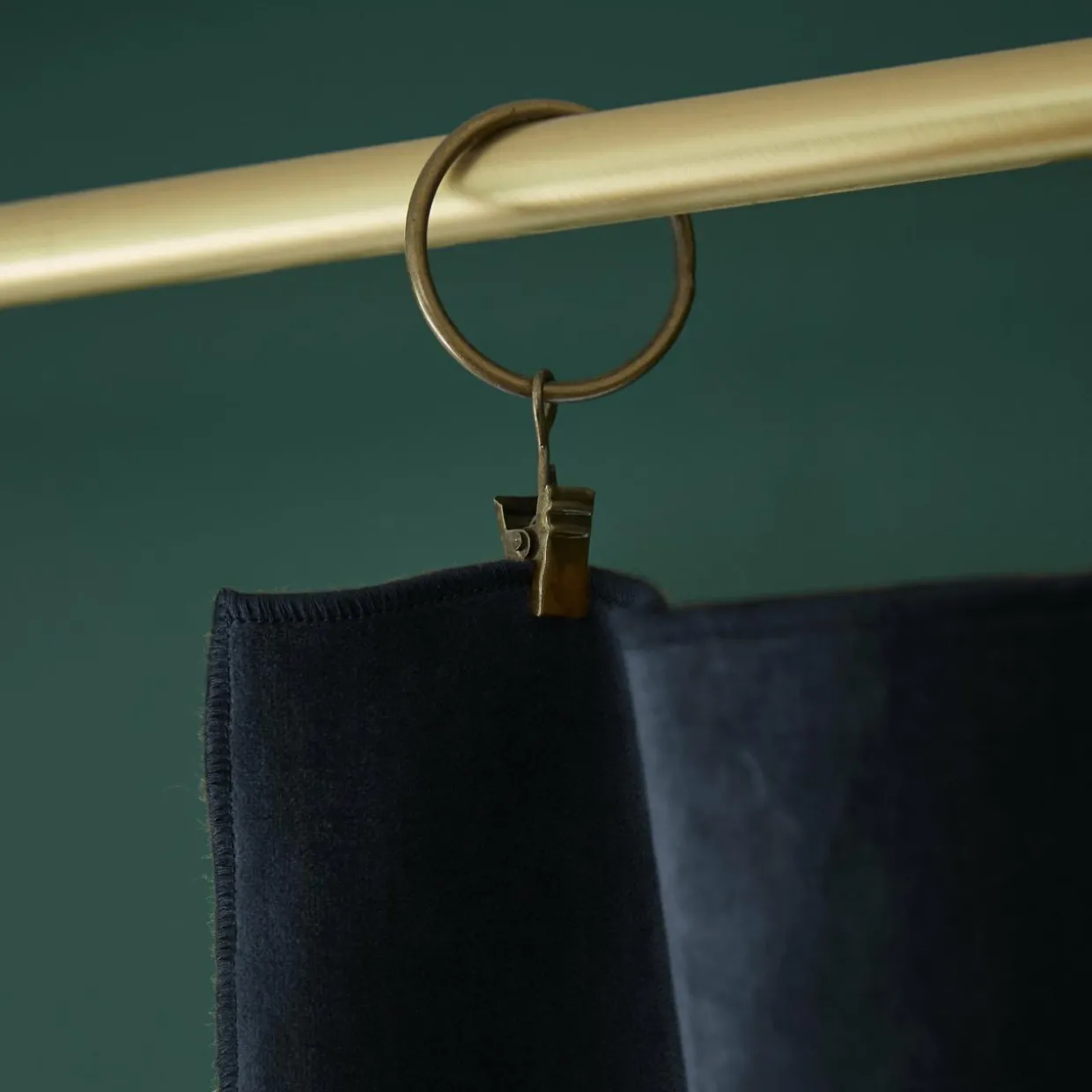 Rideau velours de coton ajustable (140 x max 270 cm) Victor Bleu nuit