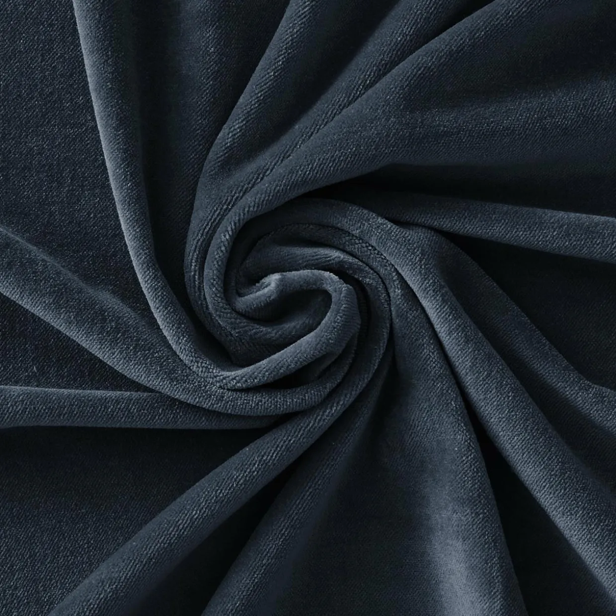 Rideau velours de coton ajustable (140 x max 270 cm) Victor Bleu nuit