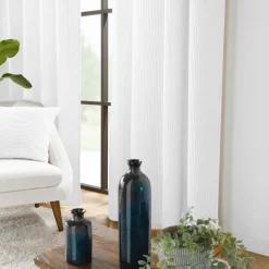 Rideau velours relief (140 x 260 cm) Nils Blanc