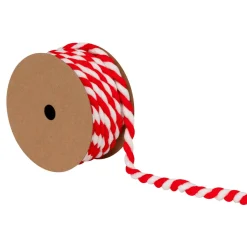 Ruban corde décoratif (3 m) Sucre d'orge Rouge