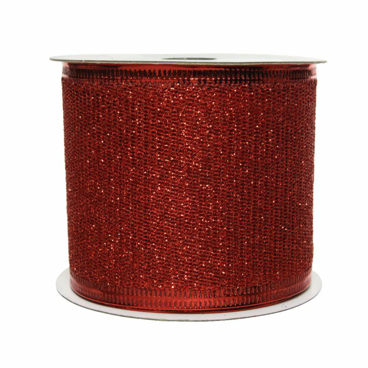 Ruban décoratif de Noël (2,7 m) Rouge pailleté
