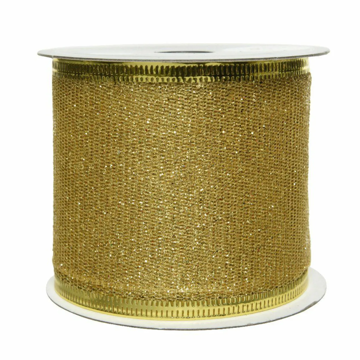 Ruban décoratif de Noël (2,7 m) Or pailleté