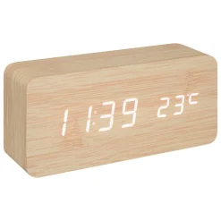 Réveil digital en bois (15 x H7 cm) Gamiel