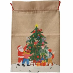 Sac cadeau en tissu (H70 cm) "L'heure des cadeaux"