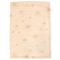 Sac cadeau (H70 cm) Étoiles Célestes Ivoire et doré