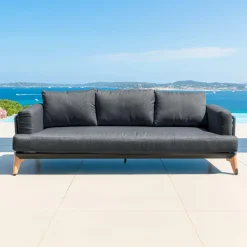 Salon de jardin aluminium 8 places 6 pcs Monte Carlo Gris anthracite