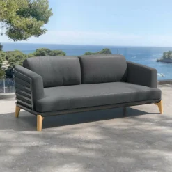 Salon de jardin aluminium 7 places 6 pcs Monte Carlo Gris anthracite