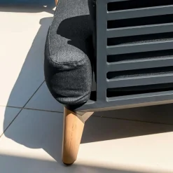 Salon de jardin aluminium 7 places 6 pcs Monte Carlo Gris anthracite