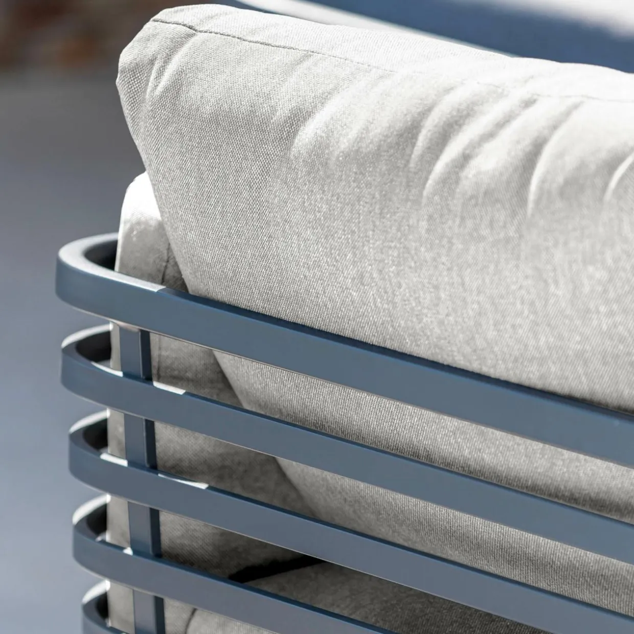 Salon de jardin aluminium 5 places 4 pcs Monte Carlo Gris anthracite et gris clair