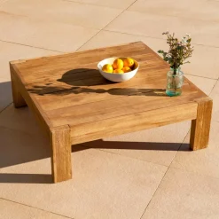 Salon de jardin d'angle en bois d'acacia 6 places 5 pcs Borneo Sable