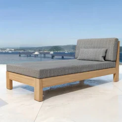 Salon de jardin d'angle en bois d'acacia 5 places 5 pcs Borneo Gris anthracite