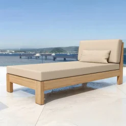 Salon de jardin d'angle en bois d'acacia 5 places 5 pcs Borneo Sable