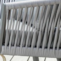 Salon de jardin en aluminium 4 places 4 pcs Amalfi Gris anthracite