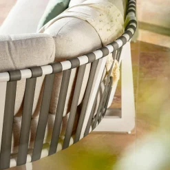 Salon de jardin en aluminium 7 places Long Beach Blanc