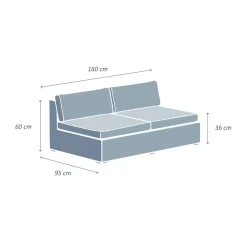 Salon de jardin en résine tressée 4 places 4 pcs Palma Gris et anthracite