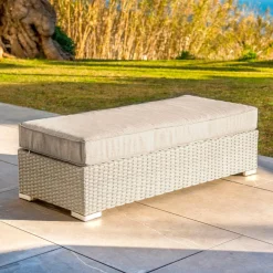 Salon de jardin en résine tressée 9 places 9 pcs Palma Gris et taupe