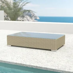 Salon de jardin en résine tressée 4 places 5 pcs Palma Gris et beige