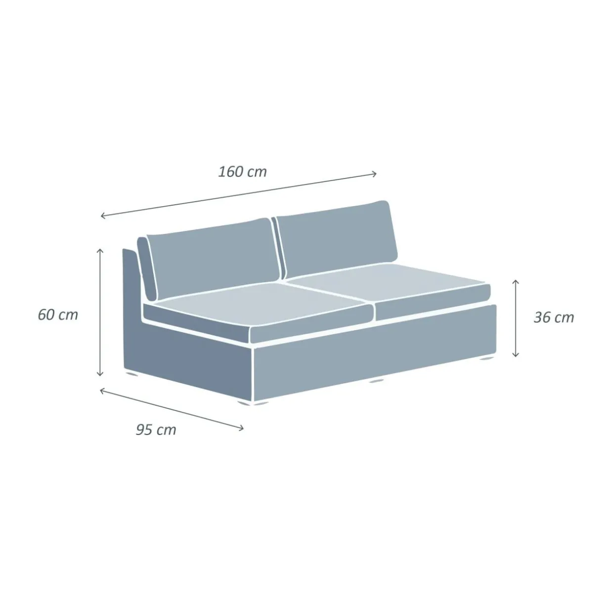 Salon de jardin en résine tressée 4 places 4 pcs Palma Blanc et taupe