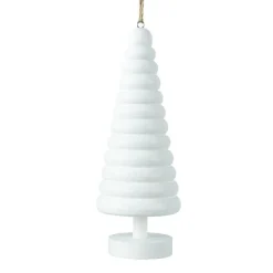 Sapin à suspendre en bois (H15 cm) Harmonie Blanc