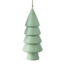 Sapin à suspendre en bois (H15 cm) Harmonie Menthe blanche