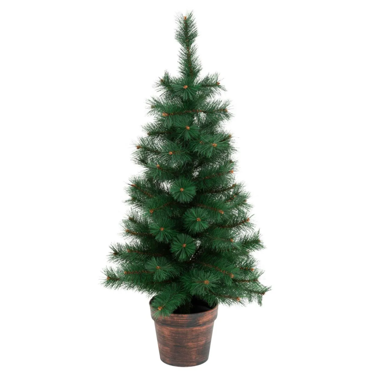 Sapin artificiel de Noël en pot (H100 cm) Windy Peak Vert sapin