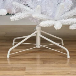 Sapin artificiel de Noël (H240 cm) Odense Blanc irisé et pailleté