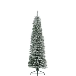 Sapin artificiel de Noël (H180 cm) Narrow Vert enneigé