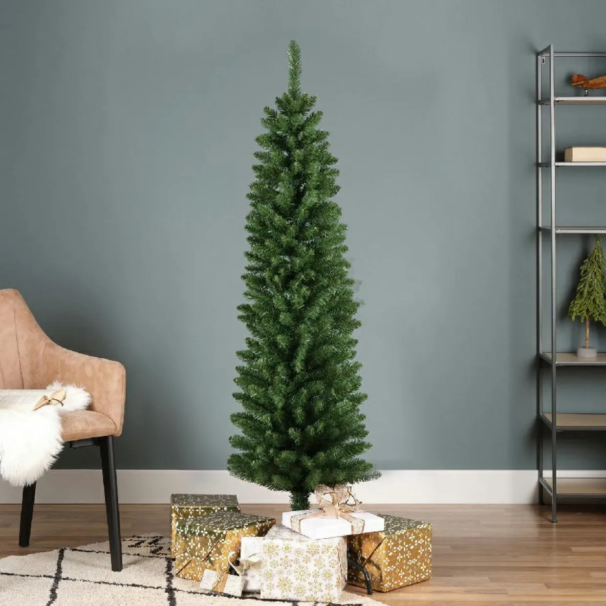Sapin artificiel de Noël (H150 cm) Narrow Vert sapin