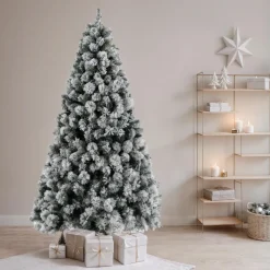 Sapin artificiel de Noël (H150 cm) Edmonton Vert enneigé