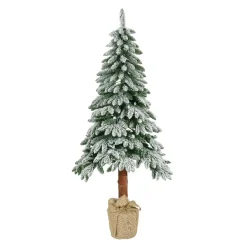 Sapin artificiel de Noël (H180 cm) Tora Vert enneigé