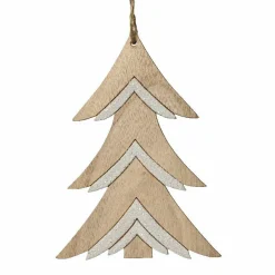 Sapin de Noël à suspendre (H10 cm) Maé Blanc